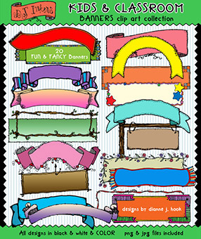 Banners Clip Art - Kids and Classroom Download