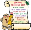 Holiday shopping list for teachers with clip art and font by DJ Inkers