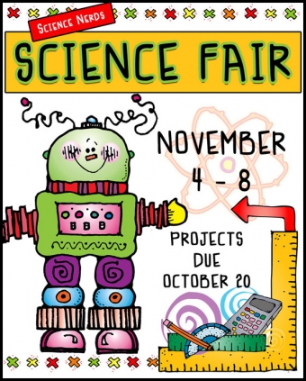 Science Fair robot sample with art and fonts by DJ Inkers