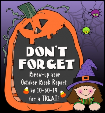 Don't forget your Halloween book report sign by DJ Inkers