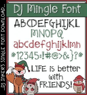 Add texture, style and a smile with our bold DJ Mingle font