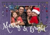 Merry and Bright holiday photo card by DJ Inkers