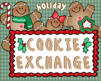 Cute gingerbread cookie clip art and bold font by DJ Inkers