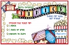 Movie ticket gift certificate with clip art and fonts by DJ Inkers