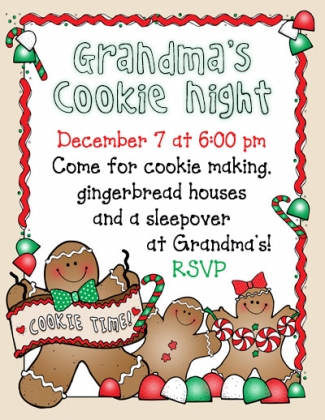 Cute gingerbread cookie clip art for Christmas by DJ Inkers