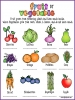 Fruit or Vegetable worksheet with clip art by DJ Inkers