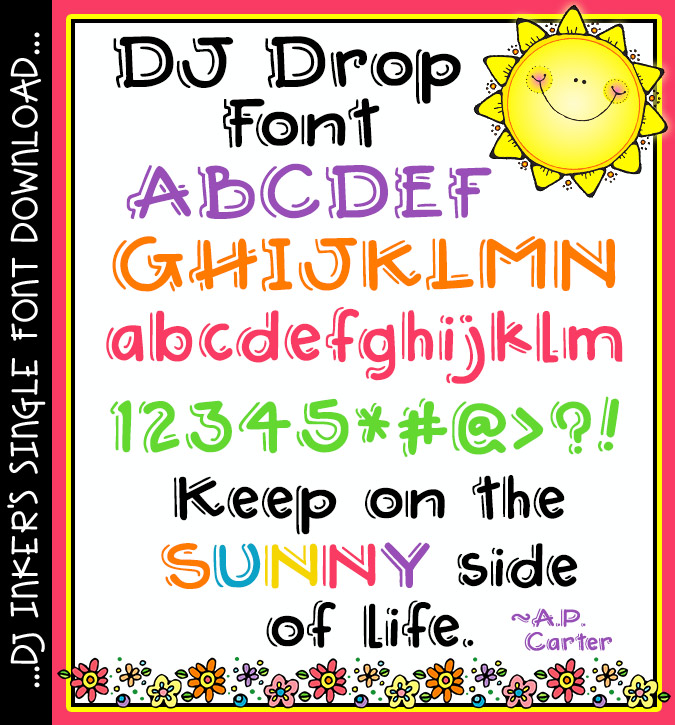 A cute, bold drop shadow font by DJ Inkers