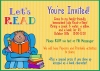 Read a thon invitation with clip art and font by DJ Inkers