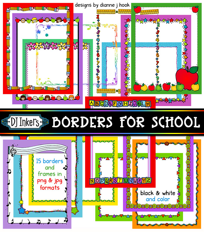 high school borders and frames
