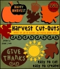 Happy Harvest SVG cut-out files for Thanksgiving, Fall and autumn smiles by DJ Inkers