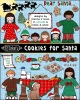 Cookies for Santa Clip Art Kids in Holiday Pajamas Download