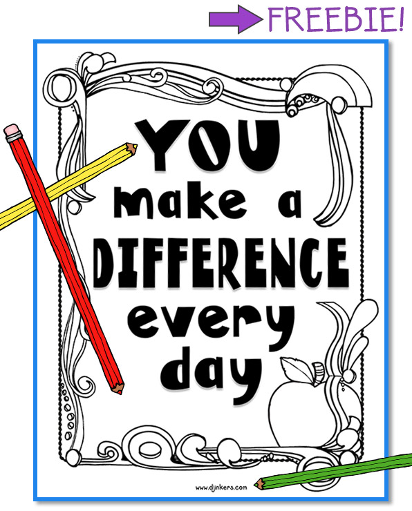 You Make a Difference - Printable FREEBIE