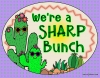 Sharp bunch cactus poster for desert classroom theme by DJ Inkers