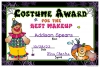 Best makeup award certificate for Halloween by DJ Inkers