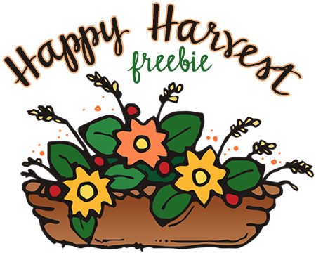 Harvest Flower Basket Clip Art FREEBIE