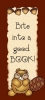 Bite into a good book beaver bookmark with clip art by DJ Inkers