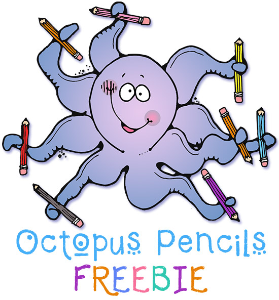 Octopus Pencils Clip Art FREEBIE