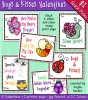 Bugs and Kisses - Digital or Printable Valentines