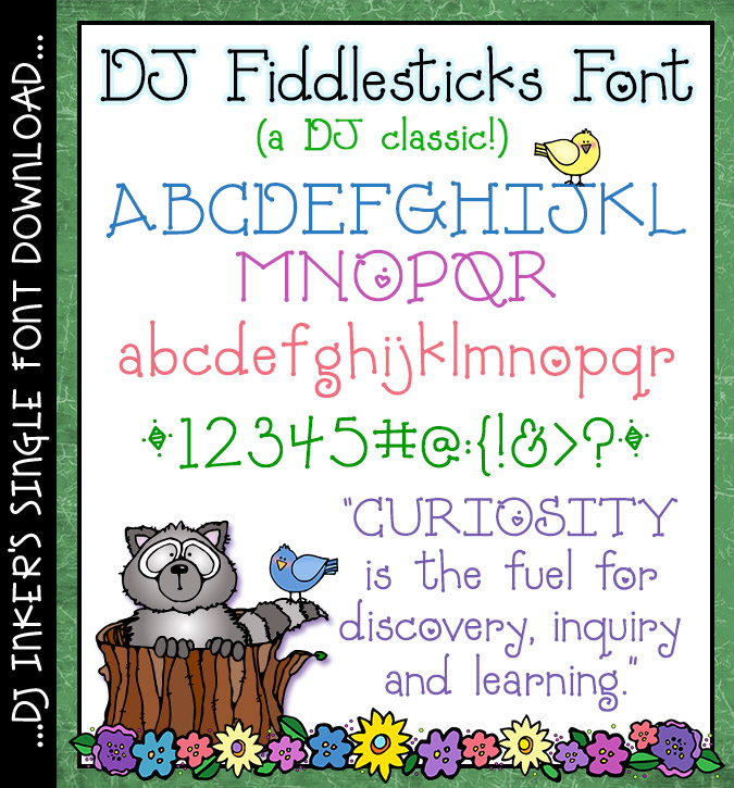 DJ Fiddlesticks font is simple, cute serif lettering by DJ Inkers