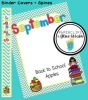 September binder covers made with school clip art by DJ Inkers