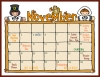 November Kids Calendar with clip art by DJ Inkers