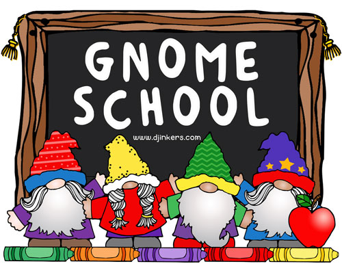 Cute clip art gnomes for teachers and school by DJ Inkers