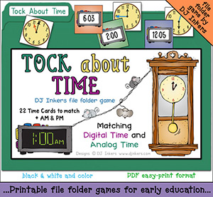 Tock About Time File Folder Game Download