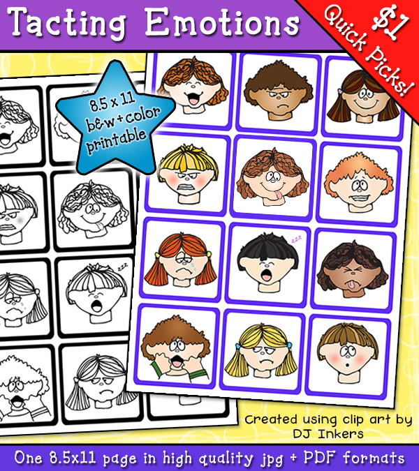 Tacting Cards Emotions Printable Cards or Digital Download by DJ Inkers