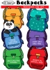 Cute kids backpack clip art for notes, labels and bulletin boards by DJ Inkers