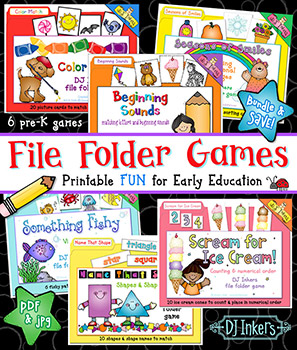 File Folder Game Collection - 6 Fun Games for Early Education